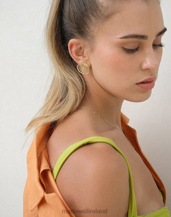 Jewelry Gold 6266T1980 Madewell MUNS Concha Earrings Women