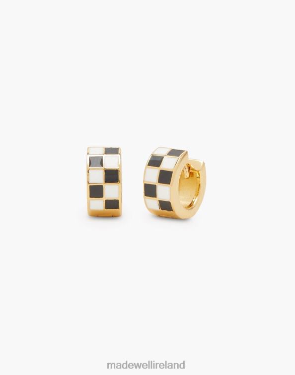 Jewelry Gold 6266T2097 Madewell Petit Moments Checkered Huggies Women