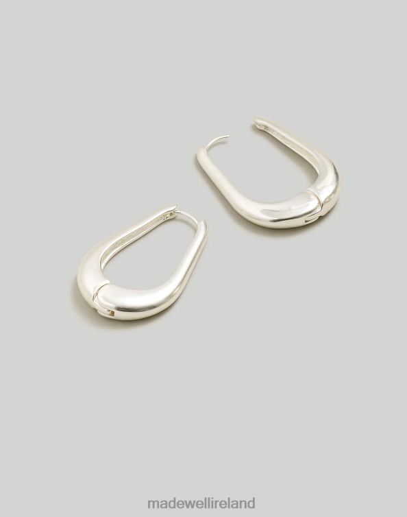 Jewelry Light Silver Ox 6266T851 Madewell Droplet Hoop Earrings Women