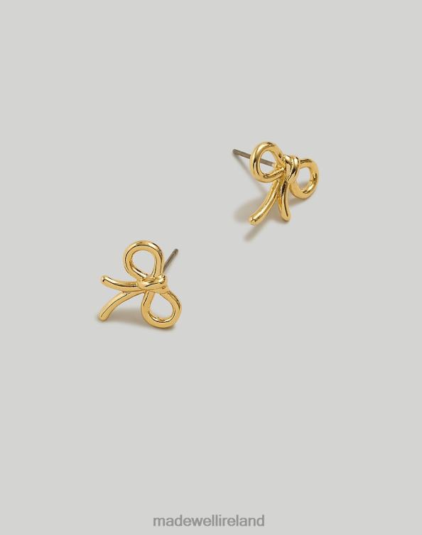 Jewelry Pale Gold 6266T838 Madewell Mini Bow Stud Earrings Women