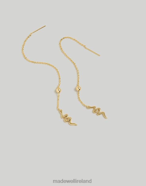 Jewelry Pale Gold 6266T923 Madewell Snake Threader Earrings Women