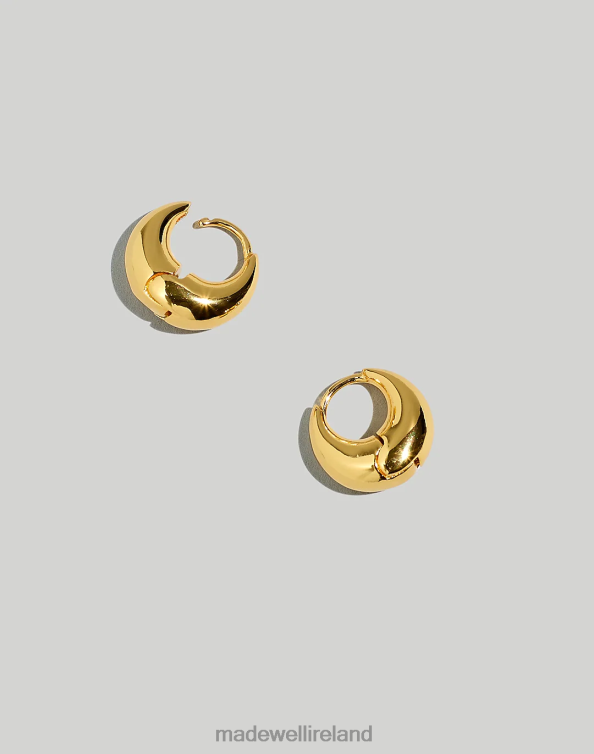 Jewelry Polished Gold 6266T898 Madewell Puffy Hoop Earrings Women