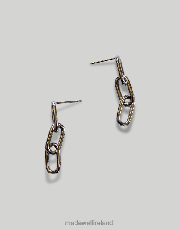 Jewelry Silver 6266T1448 Madewell Abcrete & Co. Triple Link Earrings Women