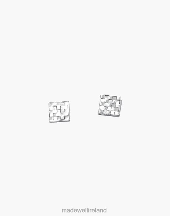 Jewelry Silver 6266T1979 Madewell MUNS Ajedrez Earrings Women