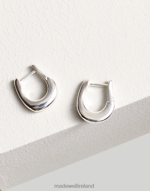 Jewelry Sterling Silver 6266T852 Madewell The Collection Chunky Huggie Hoop Earrings Women