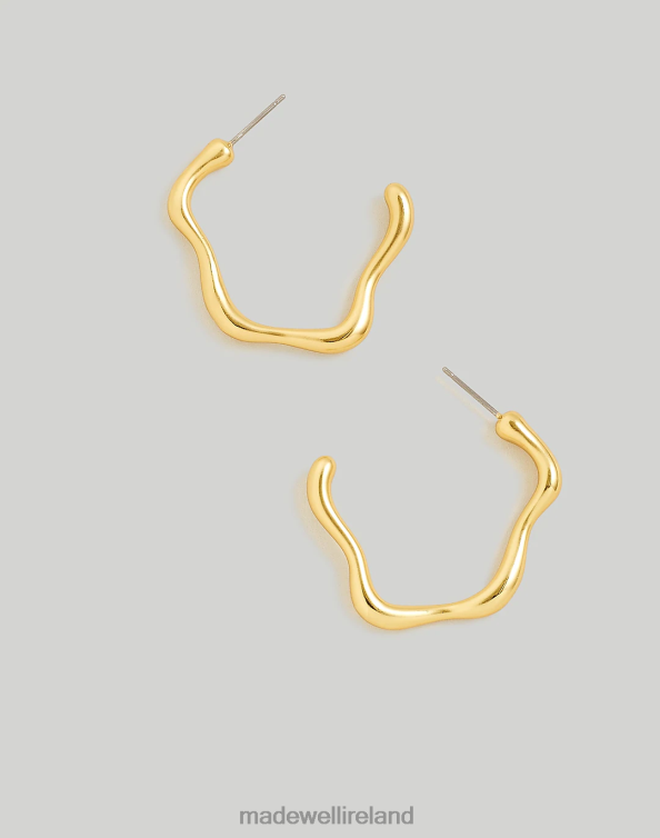 Jewelry Vintage Gold 6266T861 Madewell Chunky Squiggle Hoop Earrings Women