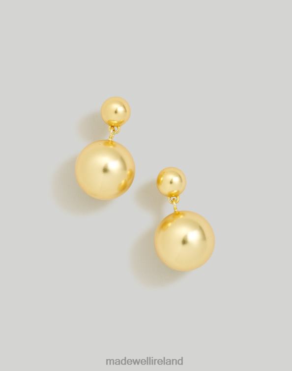 Jewelry Vintage Gold 6266T873 Madewell Double Orb Drop Earrings Women