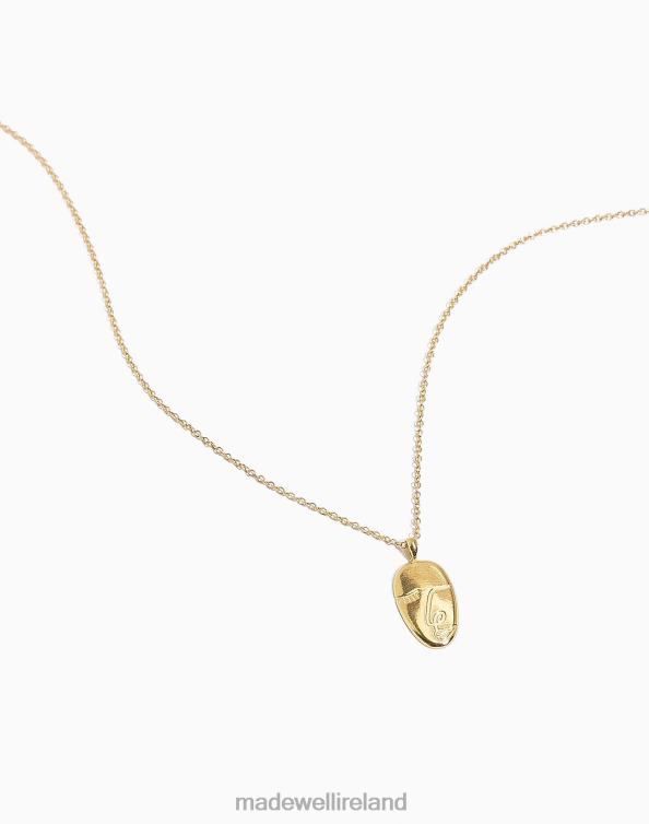 Accessories Gold 6266T1485 Madewell Katie Dean Jewelry Artist Face Necklace Women