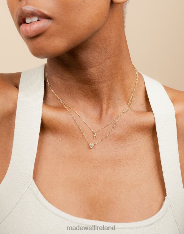 Accessories Letter B 6266T1506 Madewell Katie Dean Jewelry Initial Necklace Women