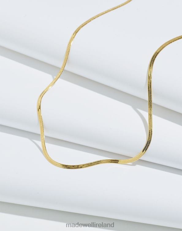 Jewelry 14K Gold 6266T949 Madewell Delicate Collection Demi-Fine Skinny Herringbone Chain Women