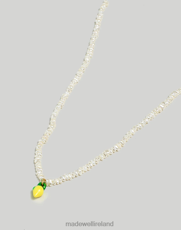 Jewelry Chamomile 6266T966 Madewell Enamel Lemon Pendant Necklace Women