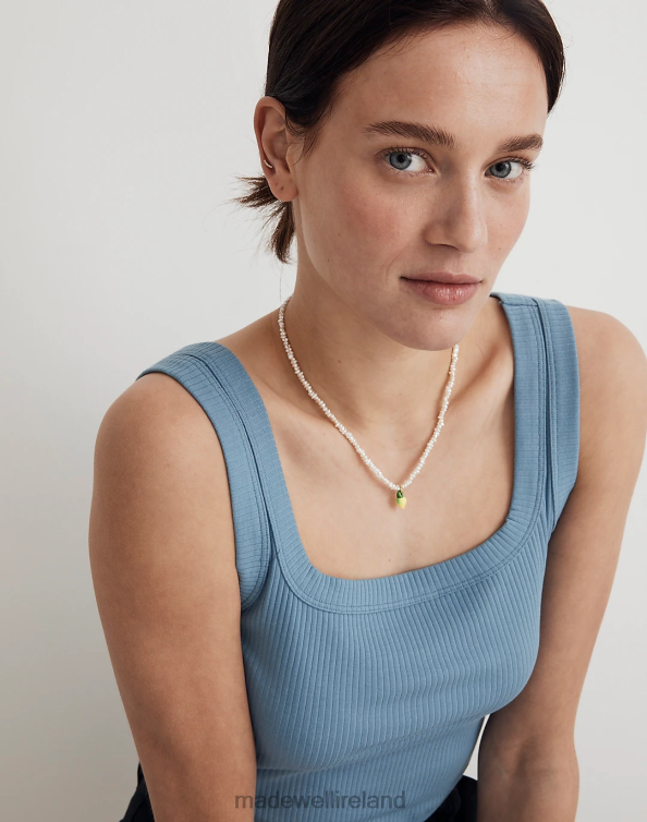 Jewelry Chamomile 6266T966 Madewell Enamel Lemon Pendant Necklace Women