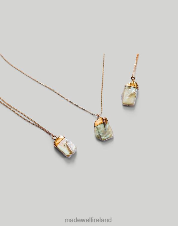 Jewelry Gold 6266T1449 Madewell Abcrete & Co. Baroque Pearl Charm Necklace Women