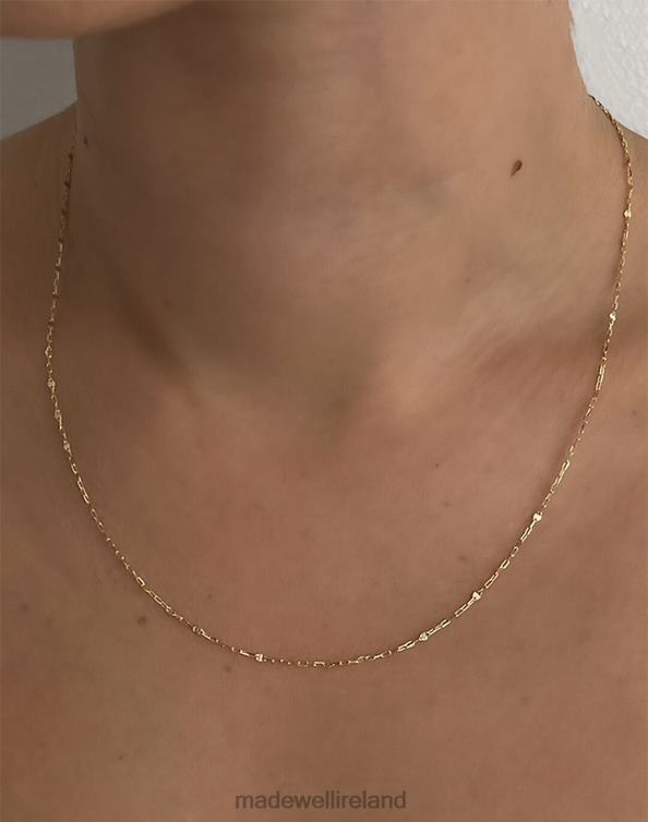 Jewelry Gold 6266T1738 Madewell Kinn Diamond Cut Rolo Chain Necklace Women