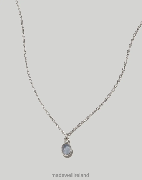 Jewelry Light Blue 6266T1800 Madewell CLED Oval Charm Necklace Women