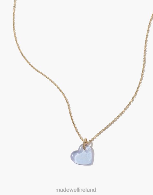 Jewelry Light Blue 6266T1817 Madewell CLED Heart Charm Necklace Women