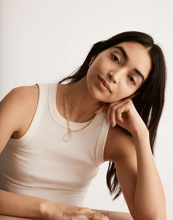 Jewelry Rock Crystal 6266T957 Madewell Resin Statement Necklace Women