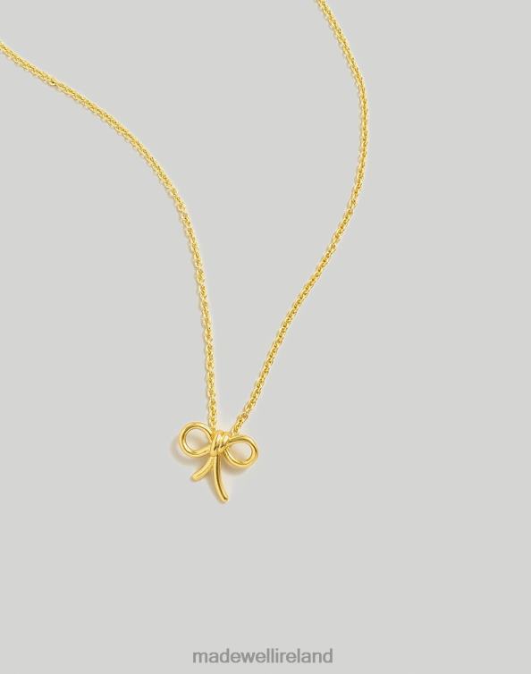 Jewelry Vintage Gold 6266T935 Madewell Bow Pendant Necklace Women