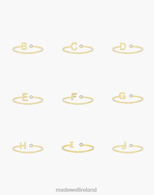 Accessories Letter B 6266T1503 Madewell Katie Dean Jewelry Initial Ring Women