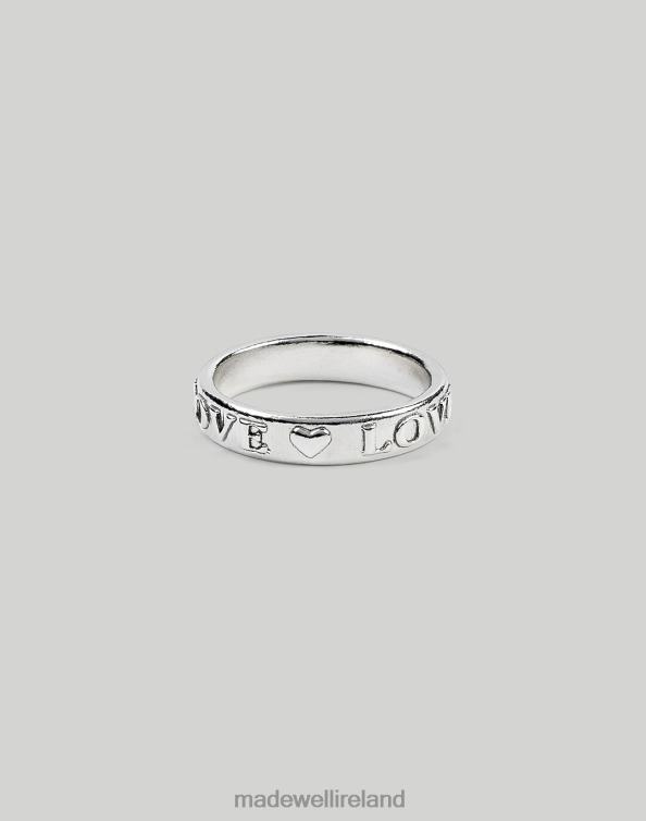 Accessories Silver 6266T1693 Madewell Iris 1956 Jewelry Love Band Ring Women