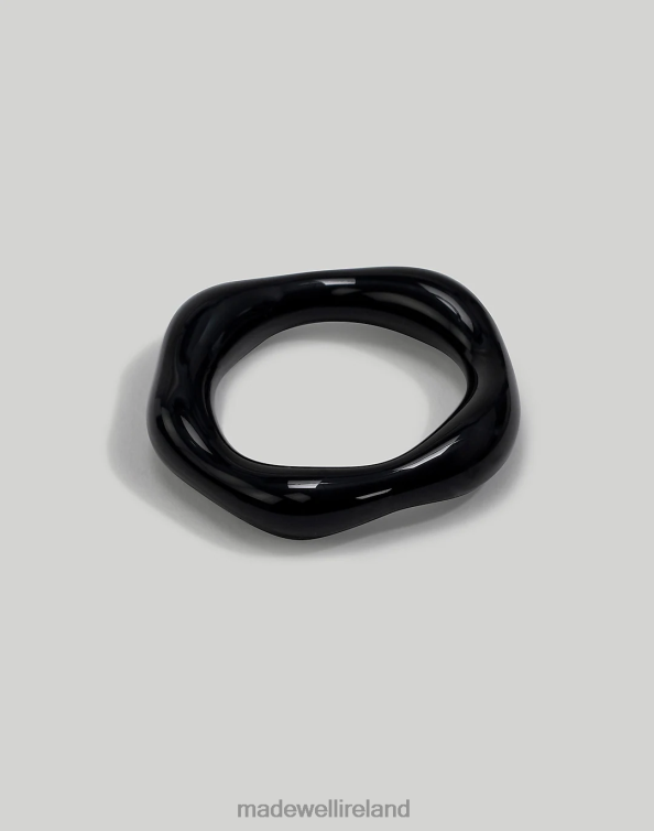 Jewelry Black 6266T1470 Madewell Jane D'Arensbourg Organic Band Glass Ring Women