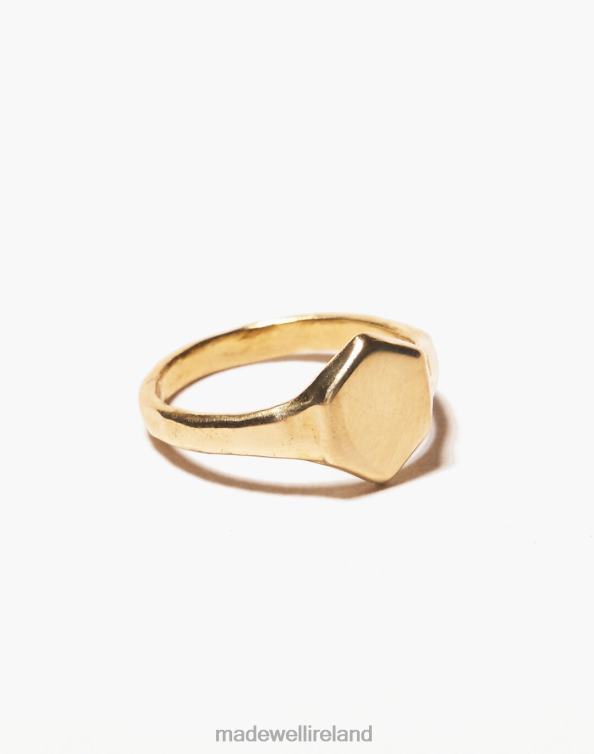 Jewelry Brass 6266T2073 Madewell Odette Hex Signet Ring Women