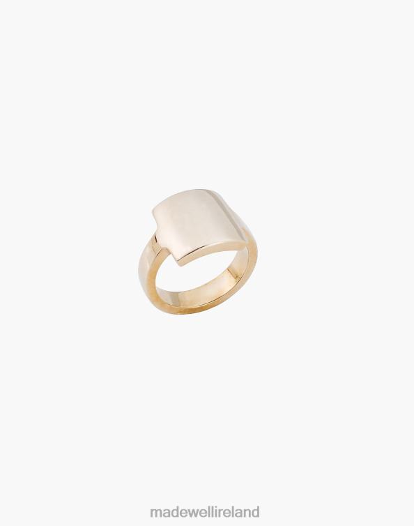 Jewelry Gold 6266T1409 Madewell Charlotte Cauwe Studio Flat Signet Ring Women