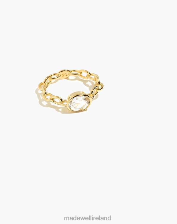 Jewelry Gold 6266T1536 Madewell STUDIO GRUN Topaz Cable Ring Women