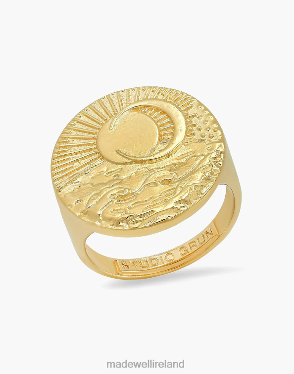 Jewelry Gold 6266T1554 Madewell STUDIO GRUN Sea Signet Ring Women