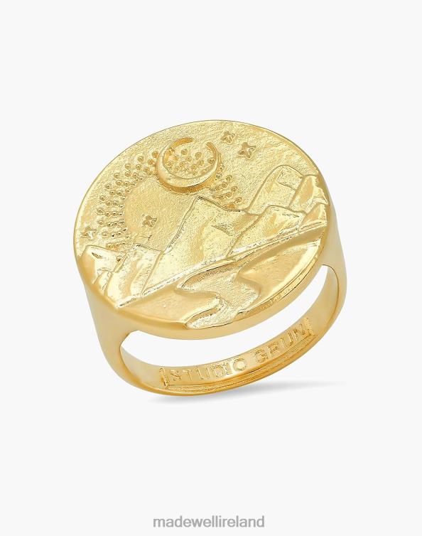 Jewelry Gold 6266T1563 Madewell STUDIO GRUN Mountain Signet Ring Women