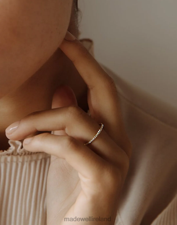 Jewelry Gold 6266T1747 Madewell Kinn Dahlia Micro Pave Ring Women