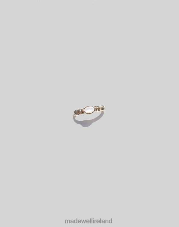 Jewelry Gold 6266T1932 Madewell Memoir Mother Pearl Ring Women