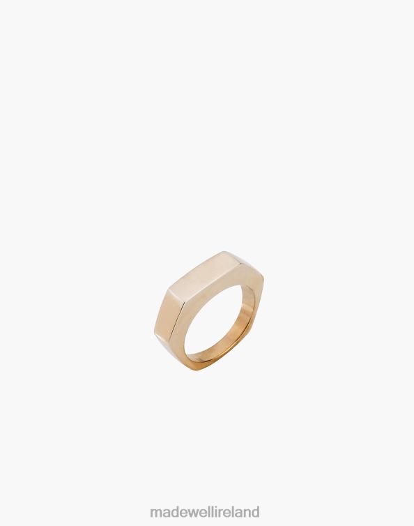 Jewelry Gold 6266T990 Madewell Charlotte Cauwe Studio Slim Hex Ring Women