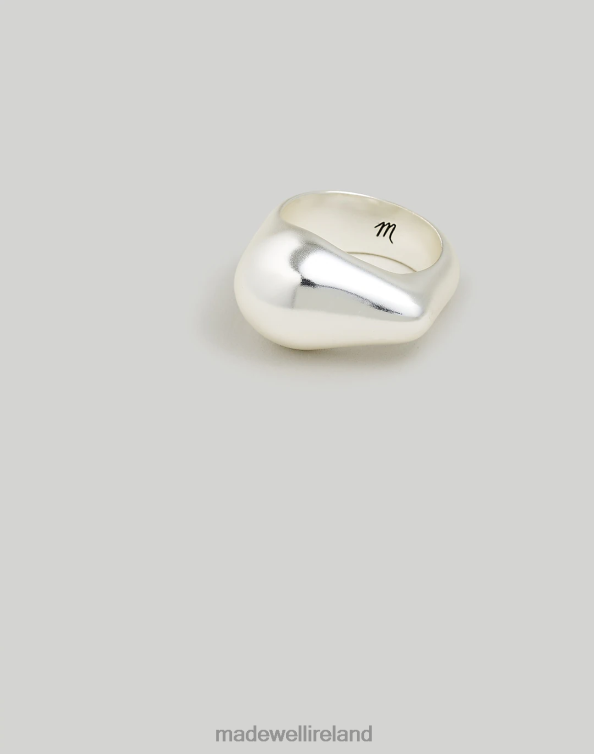 Jewelry Light Silver Ox 6266T973 Madewell Droplet Signet Band Ring Women