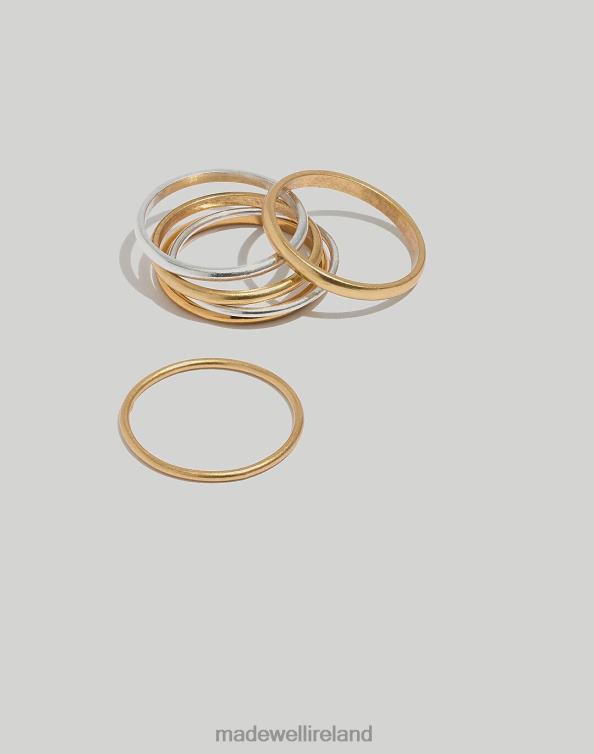 Jewelry Mixed Metal 6266T986 Madewell Slender Stacking Ring Set Women