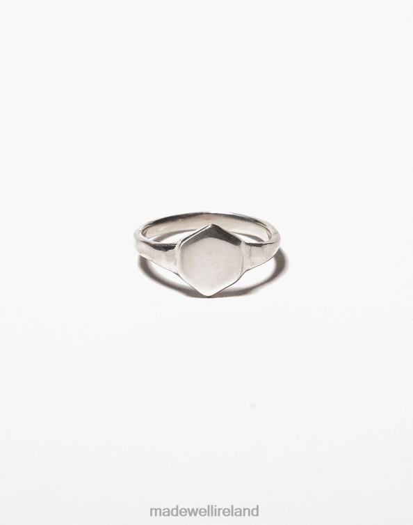 Jewelry Silver 6266T2072 Madewell Odette Hex Signet Ring Women