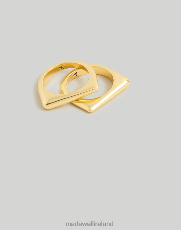 Jewelry Vintage Gold 6266T975 Madewell Droplet Stacking Ring Set Women