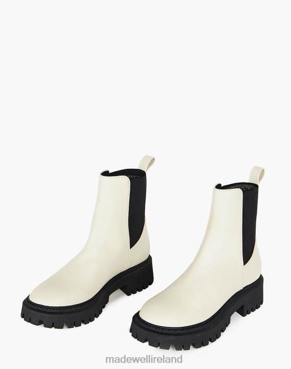 Footwear Black 6266T2631 Madewell Intentionally Blank Leather Guided Lugsole Boots Women