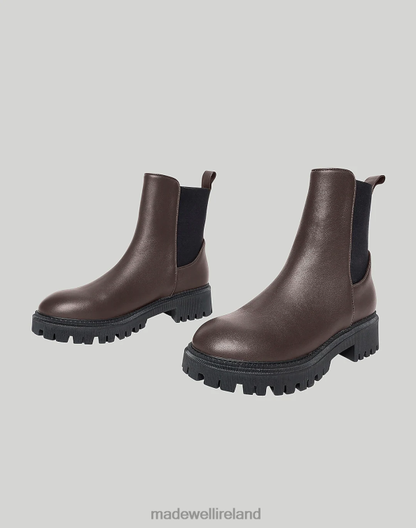 Footwear Chocolate 6266T1659 Madewell Intentionally Blank Guided Pull On Lug Sole Boot Women