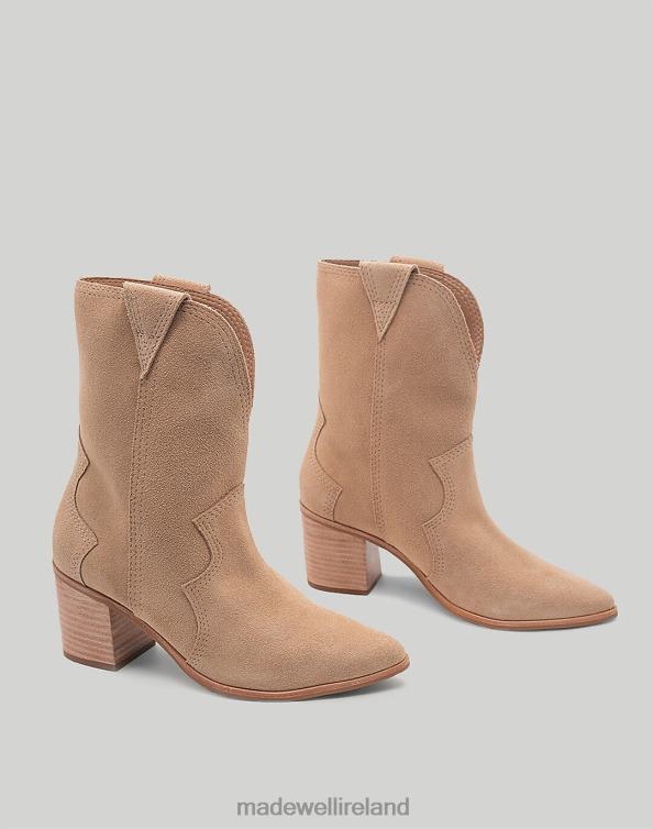 Footwear Nutmeg 6266T1701 Madewell KAANAS Porto Cowbow Bootie with Stitching Women