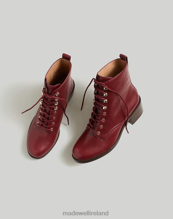 Footwear Rusted Burgundy 6266T2612 Madewell The Patti Lace-Up Boot Women