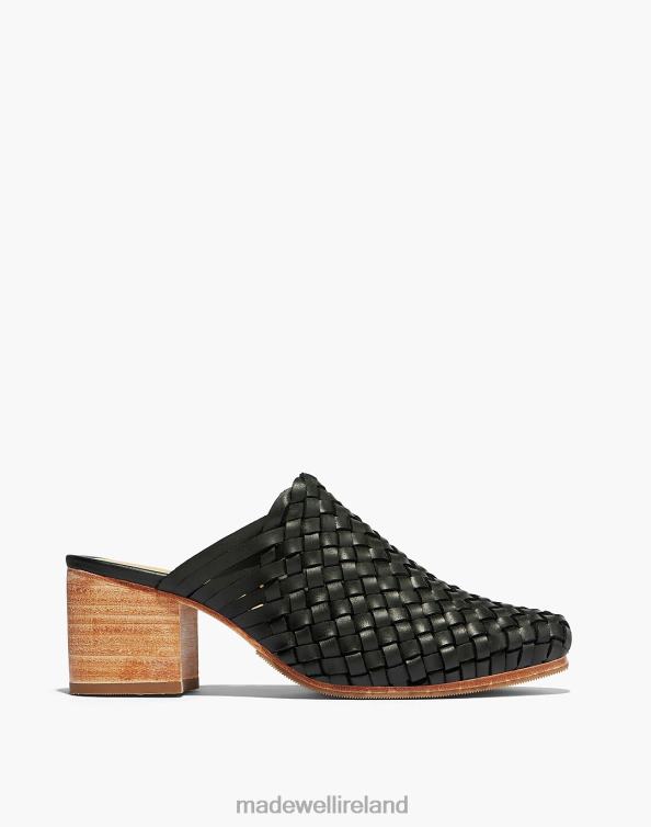 Footwear Black 6266T2044 Madewell Nisolo All-Day Woven Heeled Mule Women