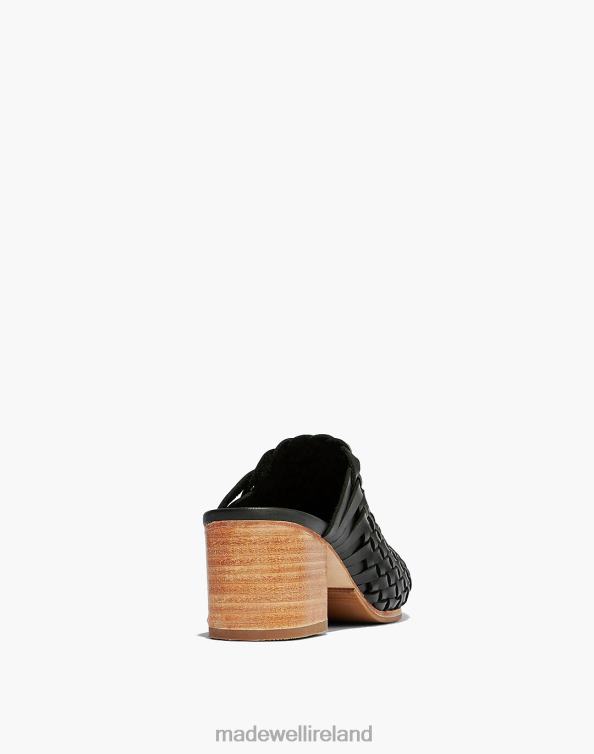 Footwear Black 6266T2044 Madewell Nisolo All-Day Woven Heeled Mule Women
