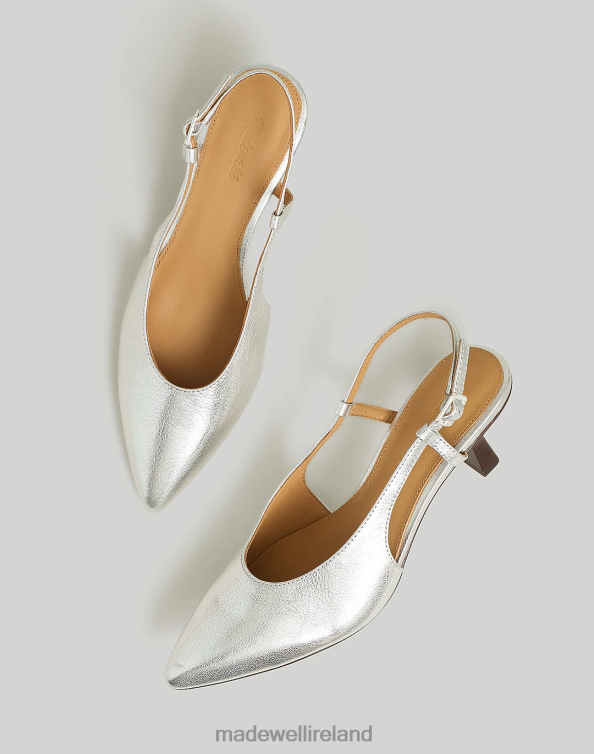 Footwear Bright Silver 6266T2694 Madewell The Debbie Slingback Pump Women