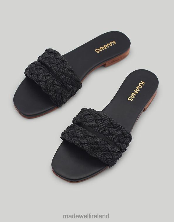 Footwear Black 6266T1722 Madewell KAANAS Papagayo Double Braid Slide Women