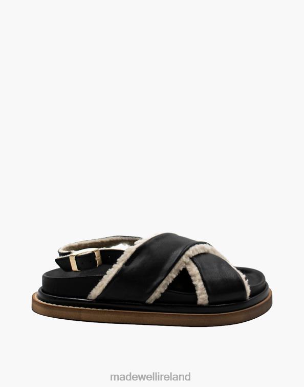 Footwear Black 6266T2733 Madewell ALOHAS Leather Marshmallow Sandals Women