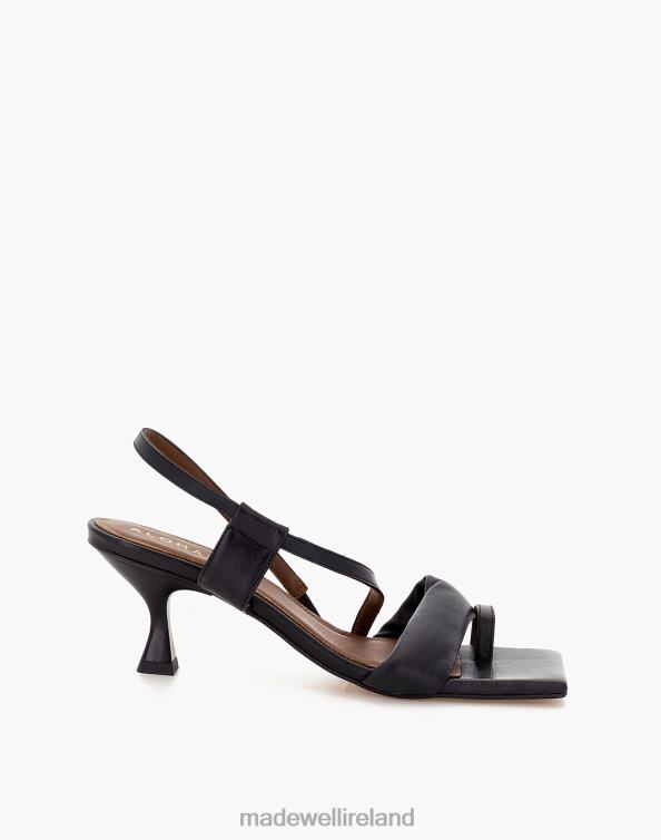 Footwear Black 6266T2749 Madewell ALOHAS Leather Asymmetrical Sandals Women