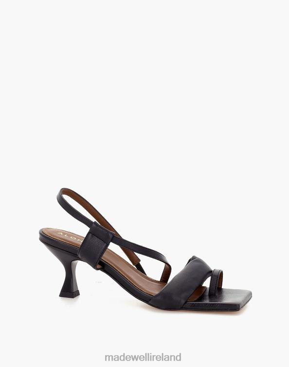 Footwear Black 6266T2749 Madewell ALOHAS Leather Asymmetrical Sandals Women