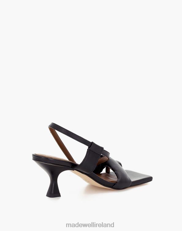 Footwear Black 6266T2749 Madewell ALOHAS Leather Asymmetrical Sandals Women