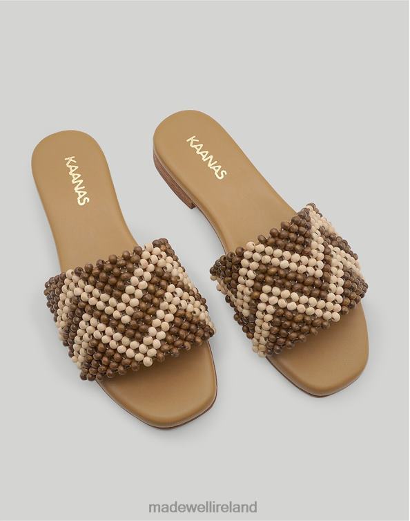 Footwear Caramel 6266T1726 Madewell KAANAS Alama Chevron Slide Sandal Women